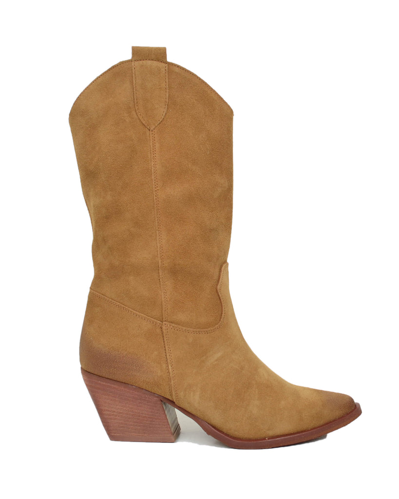 Mid-Calf Suede Cowboy Boots – High Heel, Made in Italy - 2