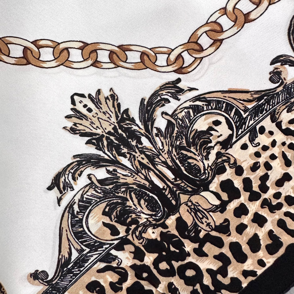 Schal aus Seide und Viskose mit Leopardenmuster - 4