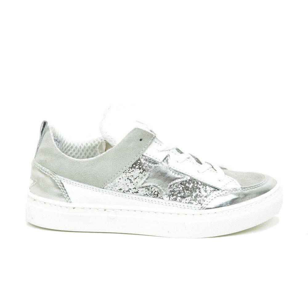 Sneakers Donna con Glitter Argento Made in Italy - 4